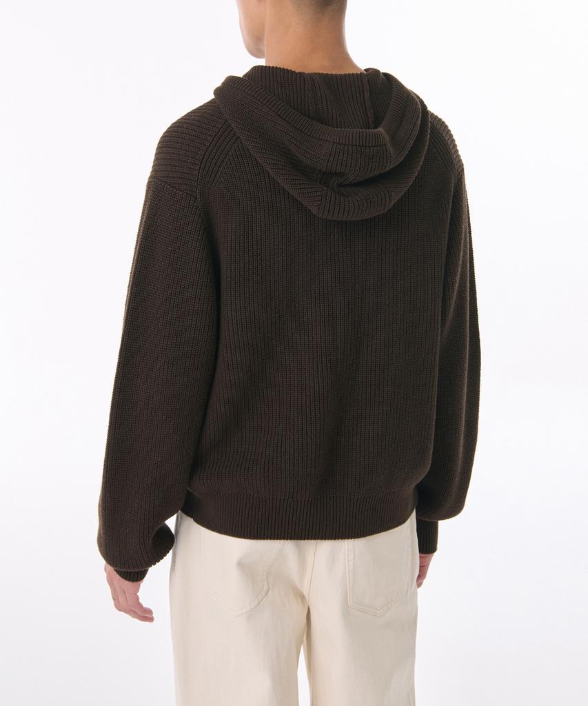 MUSINSA STANDARD Ribbed Hooded Knit [Brown]