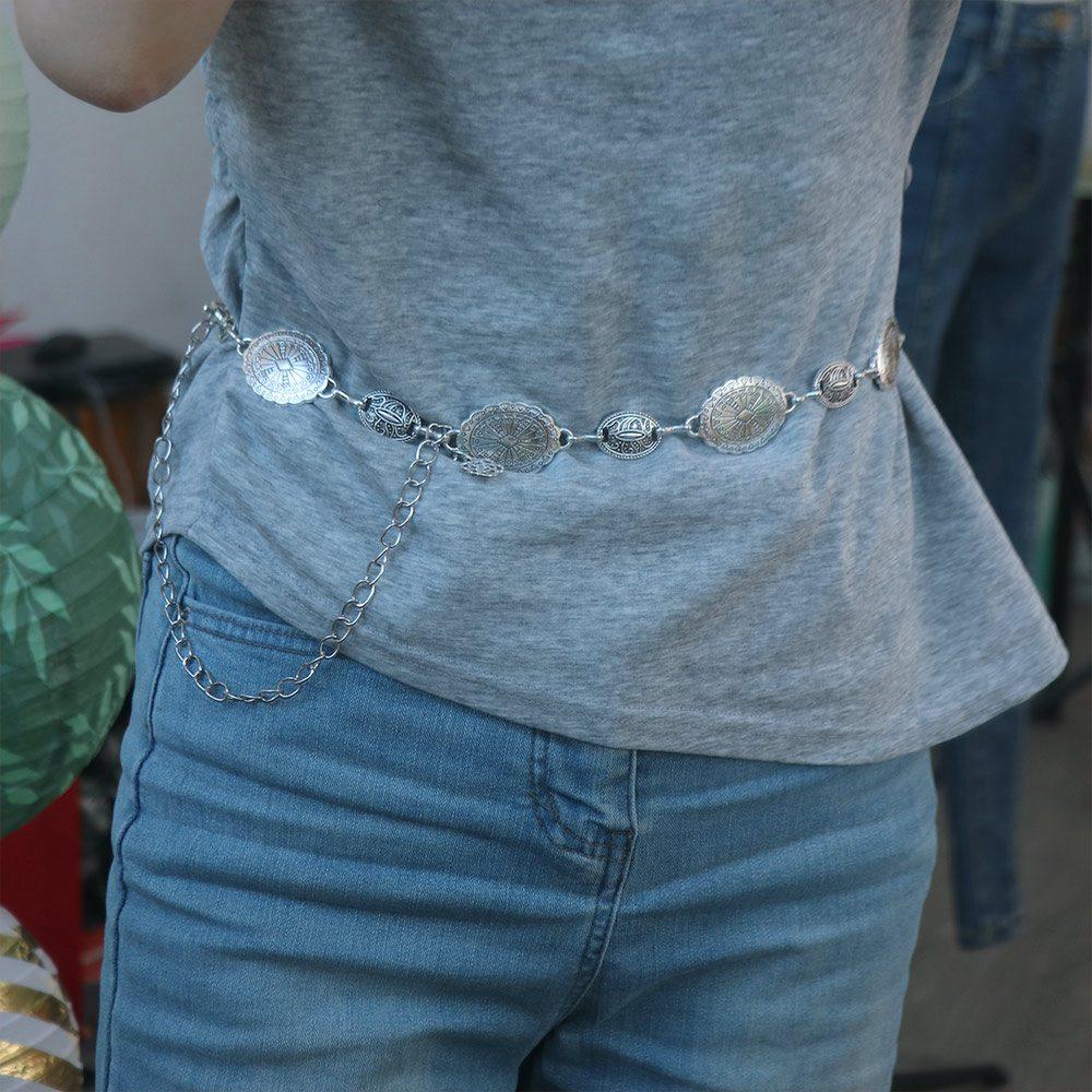 Oval Bohemian Waist Chains Belly Chain Tassel Body Chain Vintage Dress Belt Chains  Indian Dance