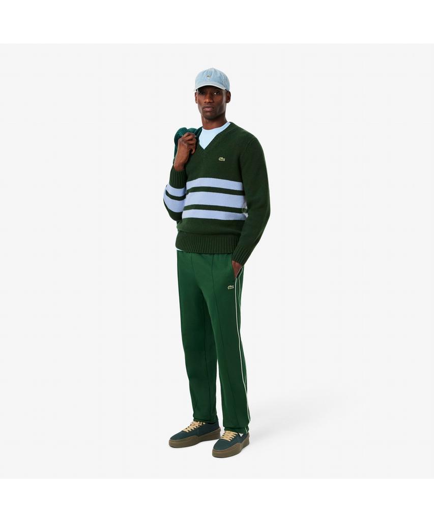 LACOSTE Men'S Striped V-Neck Sweater Ah5180-55N 9Is