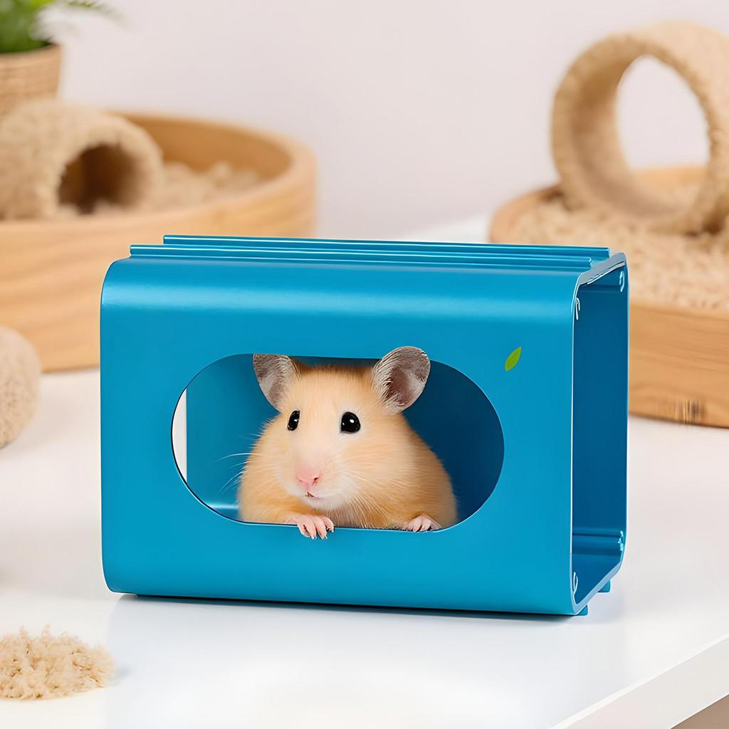 Hamster Cave Hamsters Instant Cooling Metal House Space Saving Small Animal Cool Hideaway Nest For Gerbils Ferrets Lemmings