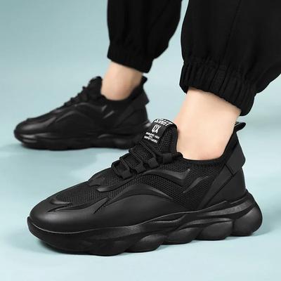 Fashion Summer Breathable Sneakers Men's Trendy Outdoor Casual Sneakers Men's Designer Black All-match Platform Shoes Tenis Para Hombre