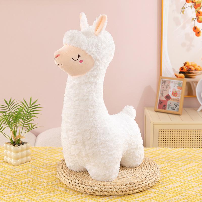 Cute Squinting Alpaca Plush Toy Claw Machine Doll Children's Birthday Gift Home Pillow Activity Ornaments