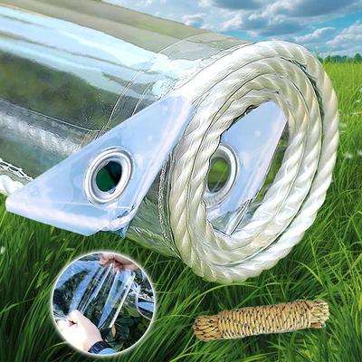 0,35 mm Gjennomsiktig PVC Presenning Regntett Duk Hageplanter Hold Varmt Vanntett Duk Balkongvinduer Klar Presenning Regntrekk