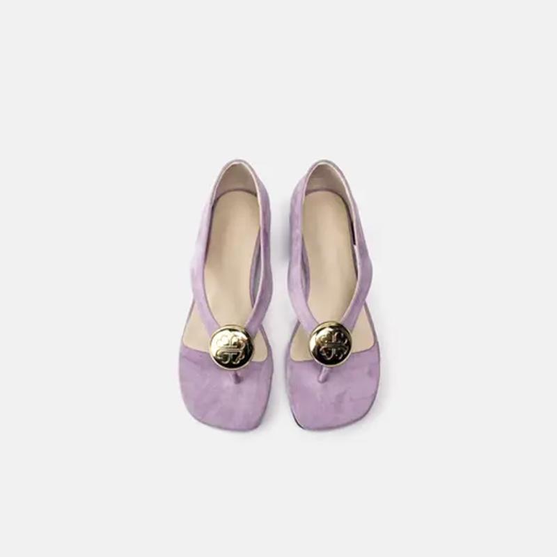 

Fashion Niche Design Touching Lettered Sandals for Women in The Summer of 2025, Versatile Vacation Flat Sandals for Outerwear 40