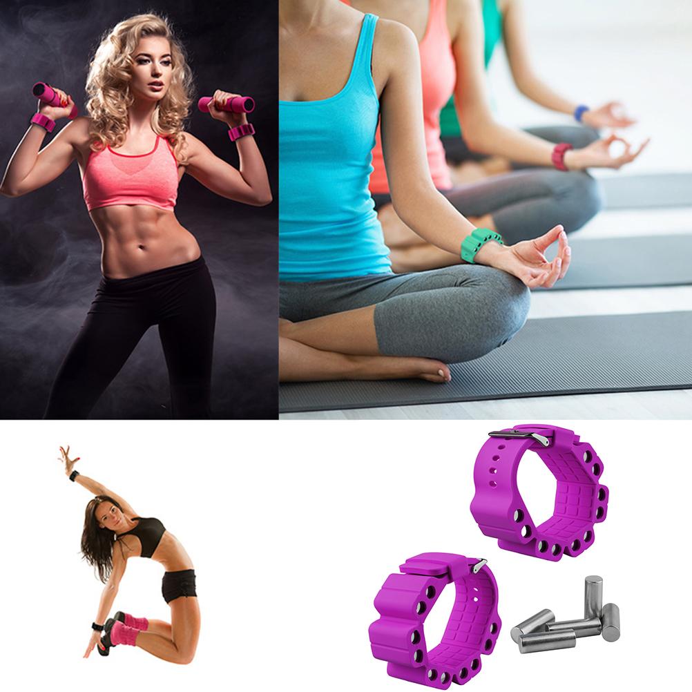 2 Stück Verstellbare Handgelenkgewichte Tragbare Handgelenk-Fußgelenkgewichte Armband für Übung Joggen Yoga