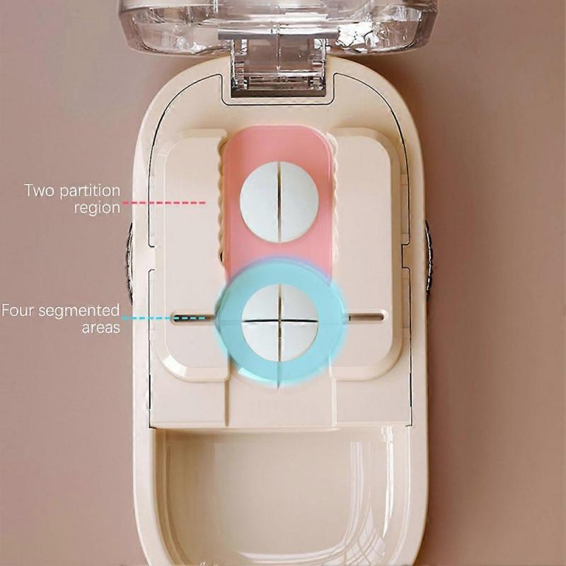 Pill Cutter Splitter for Small Pills Adjustable Food Grade Stainless Steel Blades for Travel Vitamins Supplements