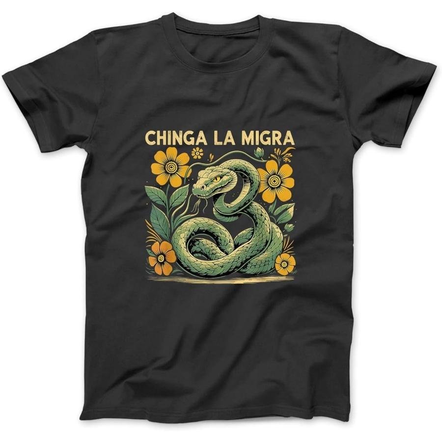

Chinga La Migra Snake Floral Protest T-Shirt, Sweatshirt, Hoodie for Men Women Kids Made in Canada Black(1) XXXXXL різнокольоровий