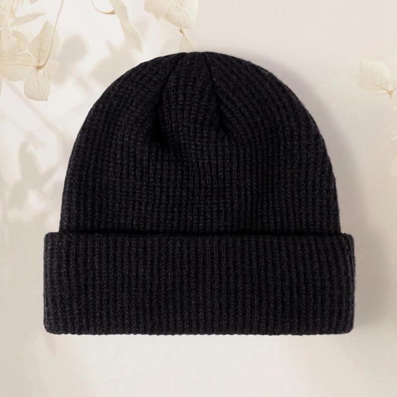 Outdoor Autumn and Winter Knitted Hat Embroidery Men's Cold Hat Trendy Brand Showing Small Face Warm Wool Hat Women