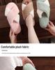 Autumn Winter Plush Cotton Cross-Open Warm Furry Slippers for Couples
