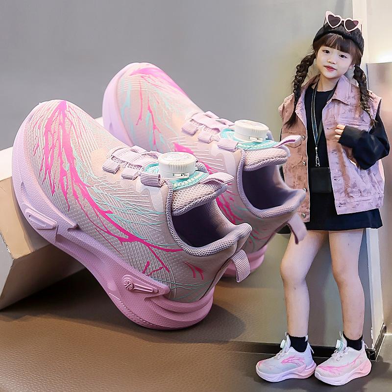 

Спортивная обувь для мальчиков весна и осень 2025 новая детская обувь сетчатая дышащая кроссовки для бега для мальчиков начальной школы баскетбольные кроссовки 28-33 6 pieces in one hand розовый