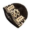 Knitted Hat for Women in Autumn and Winter Wool Blended Retro Woolen Hat Warm Large Head Circumference Cold Hat Men's Baotou Hat