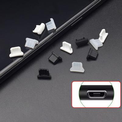 5 ks Mini Nabíječka Telefonu Proti Prachu Silikonová Zátka Micro-USB