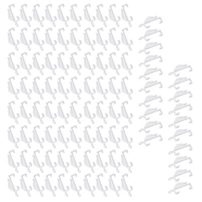 100Pcs Cortina Laterais Trilhos Rolos Para Suave Movimento Cortina Sala de Estar e Quarto Cortina Trilho Polias Planadores Gancho