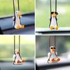 Gypsum Cool White Swing Duck with Sunglasses Automoblie Decor Car Rearview Mirror Ornaments Creative Duck Auto Decoration