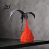 Fine Carving Figurine Dragon Bookshelf Nook Light, Fire-Breathing Fantasy Shelf Decor, LED Modern Interior Ornament Night Lamp for Bedroom Living Room