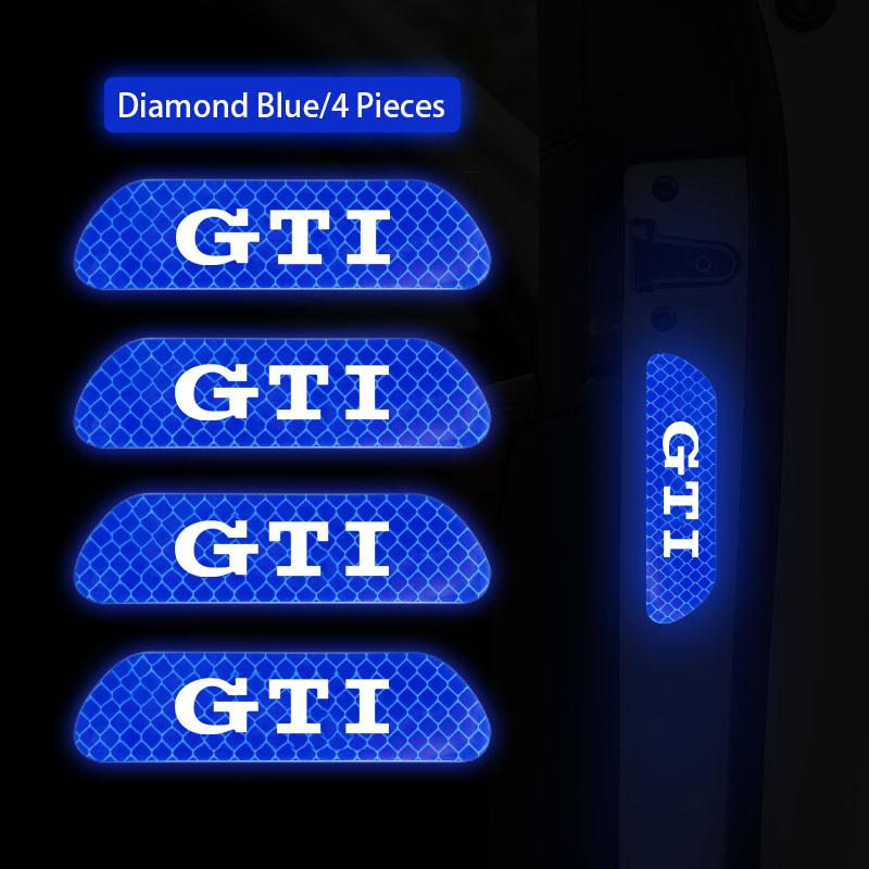 

For VW VOLKSWAGEN 2026 New 4Pcs Car Door Sticker Safety Warning Reflective Mark For Volkswagen GTI T-ROC GTD Atlas T-Cross Passa