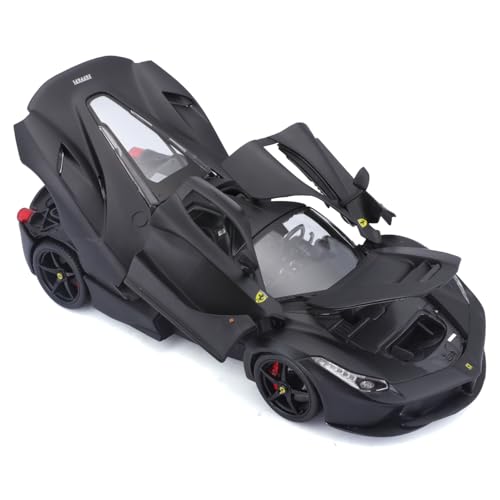 Bburago 1/18 Scale Signature Series Ferrari LaFerrari Black / Diecast Model Car, Finished Product, 18-16901 BK