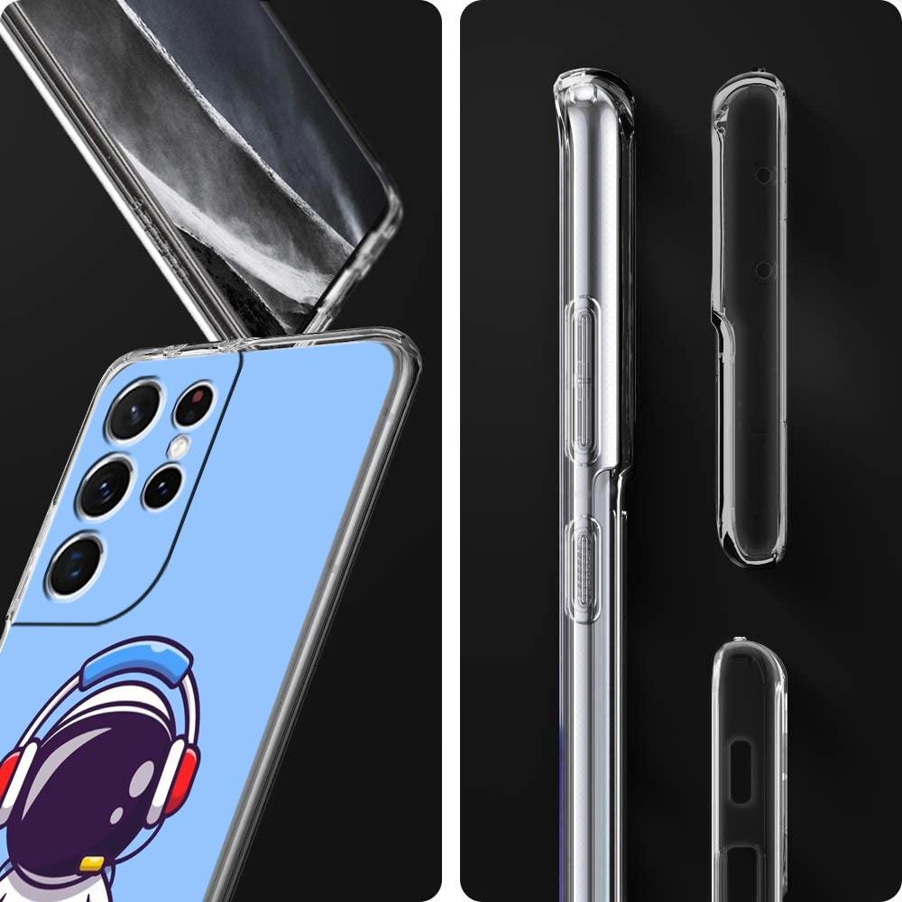 Planet Cute Astronaut Phone Case For Samsung Galaxy S22 5G S20 Ultra S21 FE 5G S10E S9 S8 S10 Plus Note 20 10 Soft Clear Cover