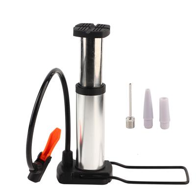 Nožní pumpa na kolo, mini přenosná vysokotlaká podlahová pumpa na pneumatiky(stříbrný)