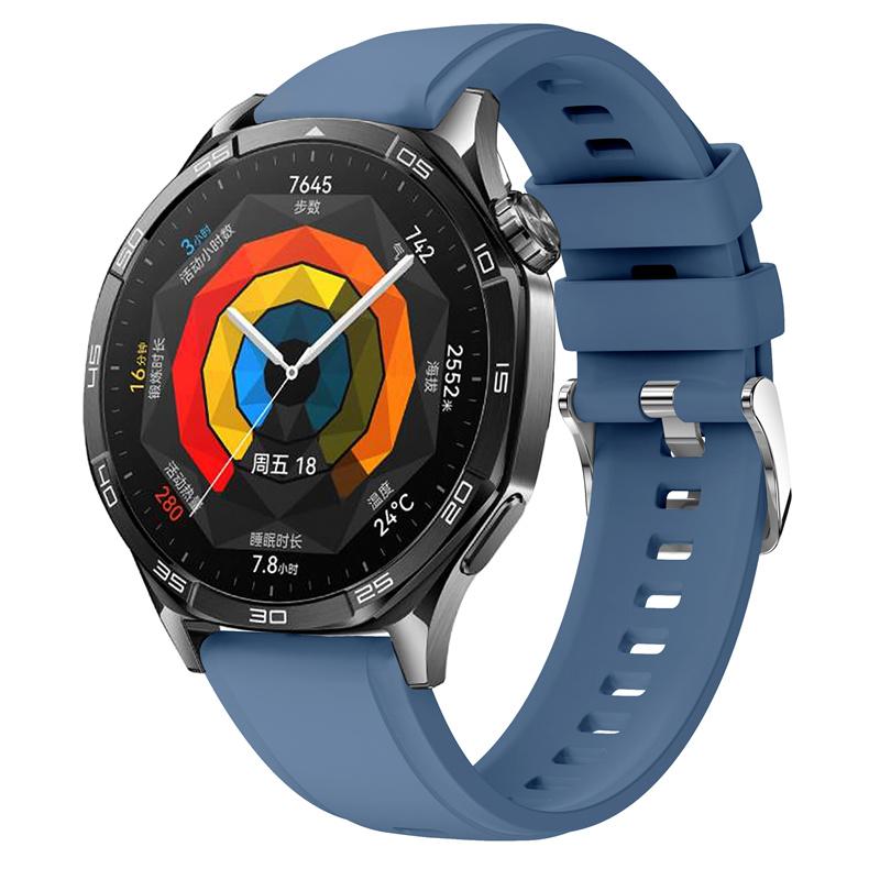 22mm Silicone Straps For Huawei Watch GT5 46 Watchband With Same Color Buckle Strap For Huawei Watch GT5 Pro 46mm