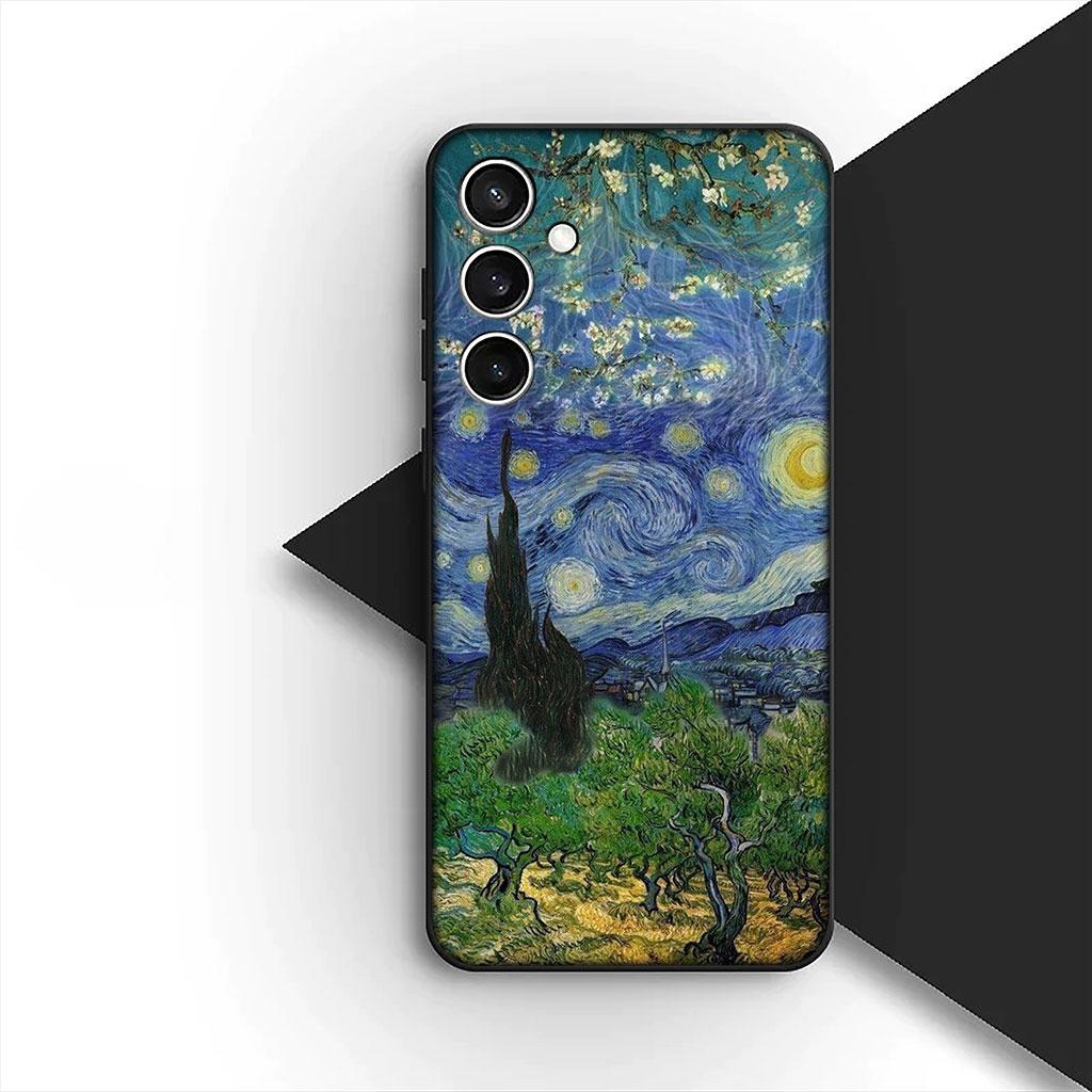 Sunflower Starry Night Van Gogh Phone Cover Case for Motorola Moto Edge 70 60 Fusion NEO Pro G Stylus G56 G96 G04 G05 20 Casing
