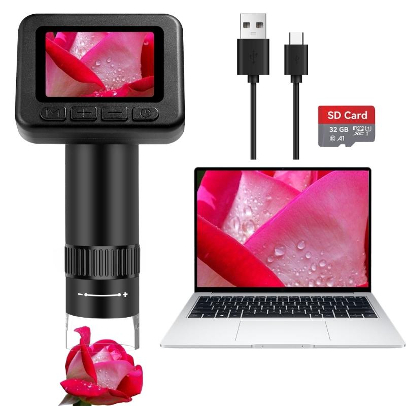 Portable Clearly Screen Digital Microscope for Analysis Material Examination Featuring Large Display and Data Storage