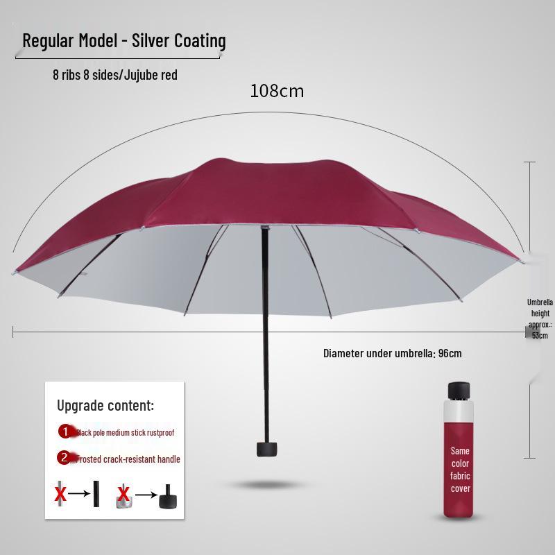 Automatic 60-Rib Folding Umbrella with UV Sun Protection