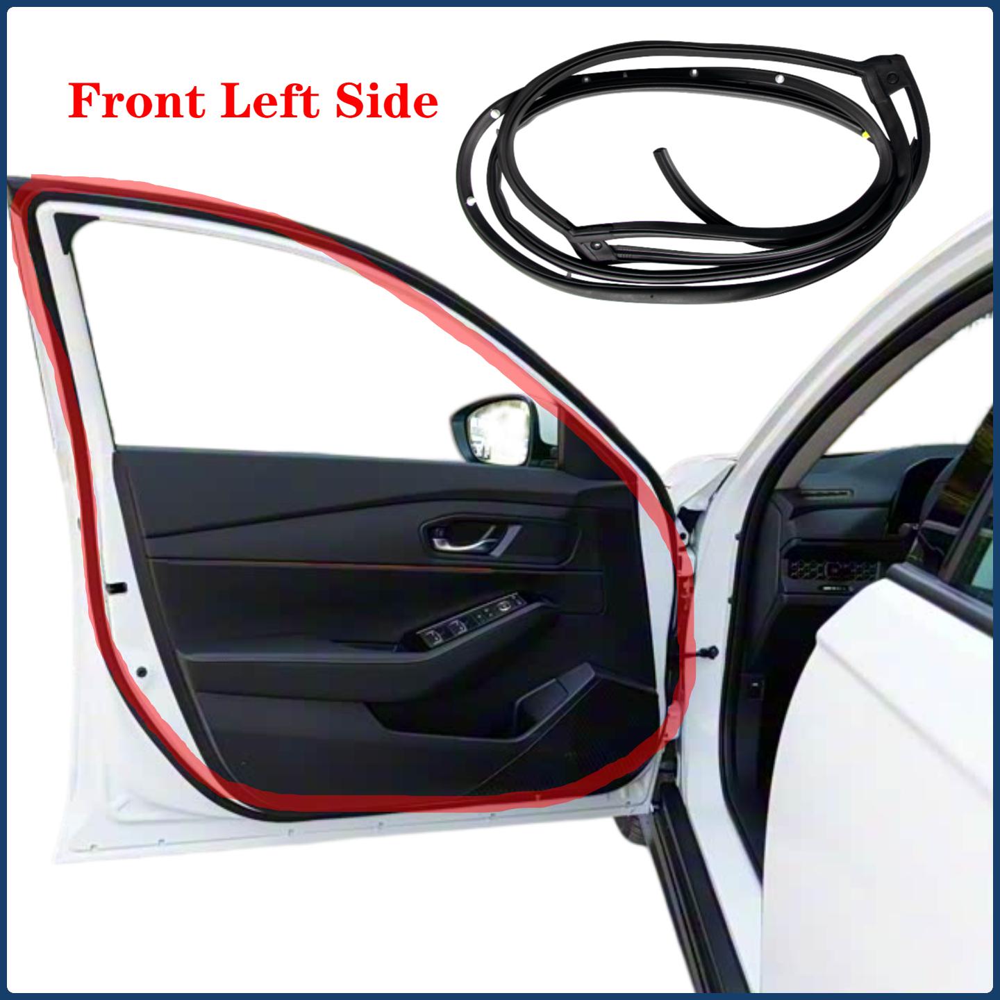 EPDM Flame-retardant Weatherstrip Seal for Honda Accord 10th Gen 2018-2023 Doorpost Rubber Strip 72350-TVA-A01 72310-TVA-A01 1pc Front Left