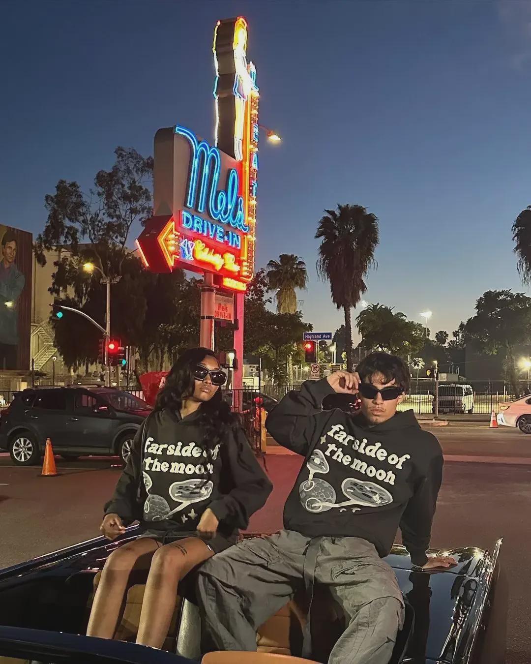 

Толстовка с капюшоном и принтом Y2K High Street Foam для пар - европейский и американский стиль 2023 г. Extra Large серый