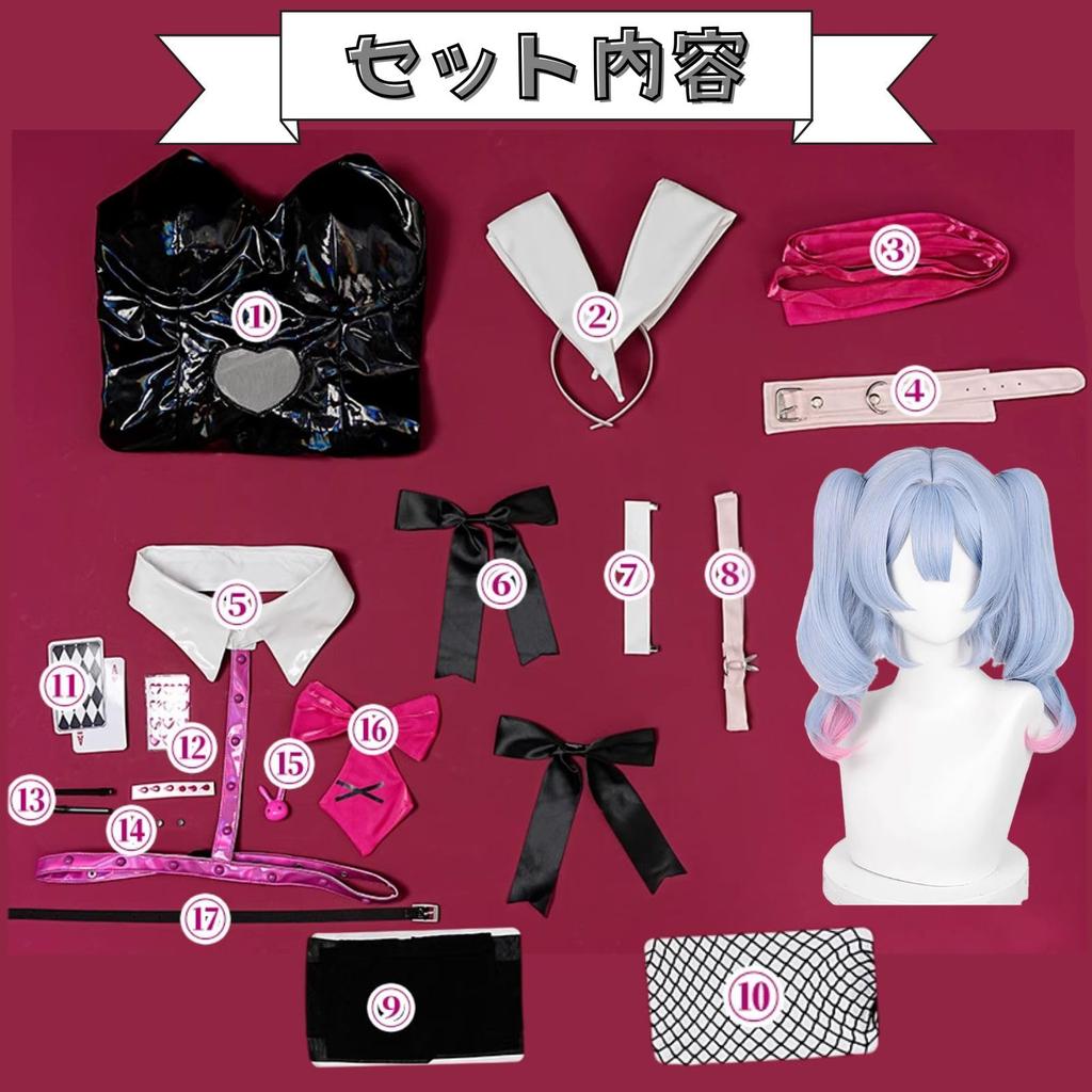 [Milky Time] Hatsune Miku Cosplay Halloween Bunny Girl Rabbit Hole with Wig (M)