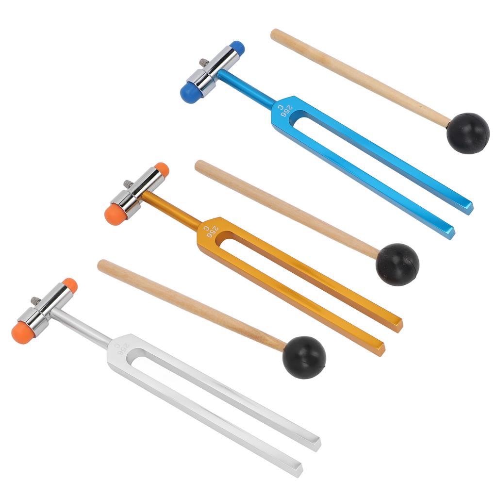 256C Stimmgabel, Aluminiumlegierung, spannungsfrei, resonante Stimmgabel mit Hammeraufbewahrung B