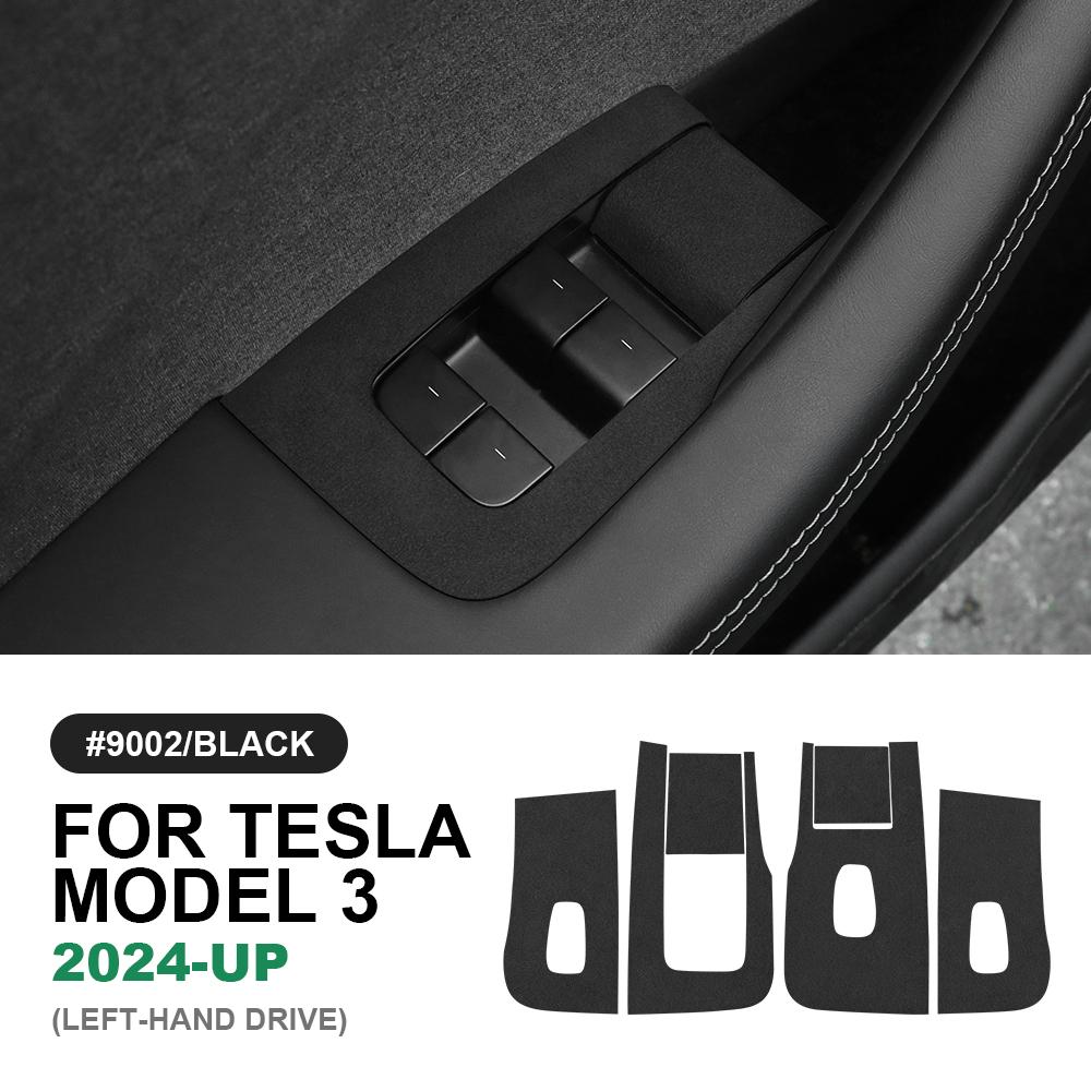 

Italian Top Suede for Tesla Model 3 Highland 2024-Up Window Lifter Switch Control Panel Trim Sticker Car Interior Accessories For Model 3 Highland