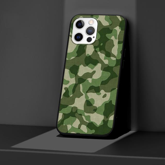 

Камуфляжний чохол для Apple Iphone 14 11 13 12 Pro Max Xr 7 8 +Se 2020 Xs 6 6s Plus 5 5s Чорний силіконовий чохол для телефону iPhone SE 2020