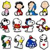 MINISO Verspielte Snoopy Cartoon Schuhanhänger Dekorative Accessoires für PVC Clog Sandalen - Anime Inspirierte DIY Bastelaccessoires