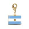 Braccialetto con Charm Bandiera in Acciaio Inossidabile con Moschettone, Gioiello Ciondolo Paese per Regalo di Viaggio Accessorio Stile