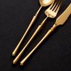 6/16/24/30Pcs Gold Tableware Stainless Steel 304 Cutlery Set Mirror Dinnerware Wedding Gift Hotel Home Dinner Party Flatware