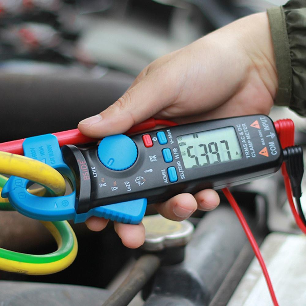 ACM91 AC//DC Car Digital Clamp Meter Auto-Range NCV Temp Low Current T-RMS Set US