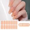 Teilgehärtete Gel-Nagelstreifen mit Feile Einfach aufzutragen Entfernen UV-LED-Licht Erforderlich Klebender Nagelaufkleber Maniküre zu Hause DIY-Nagellack-Wrap