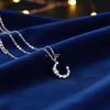 Crescent Moon Pendant Necklace: Women's Luxury Sweater Chain and Clavicle Choker Jewelry