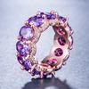 Ring Rose Gold Plated Ring Zircon Ladies Ring Jewelry