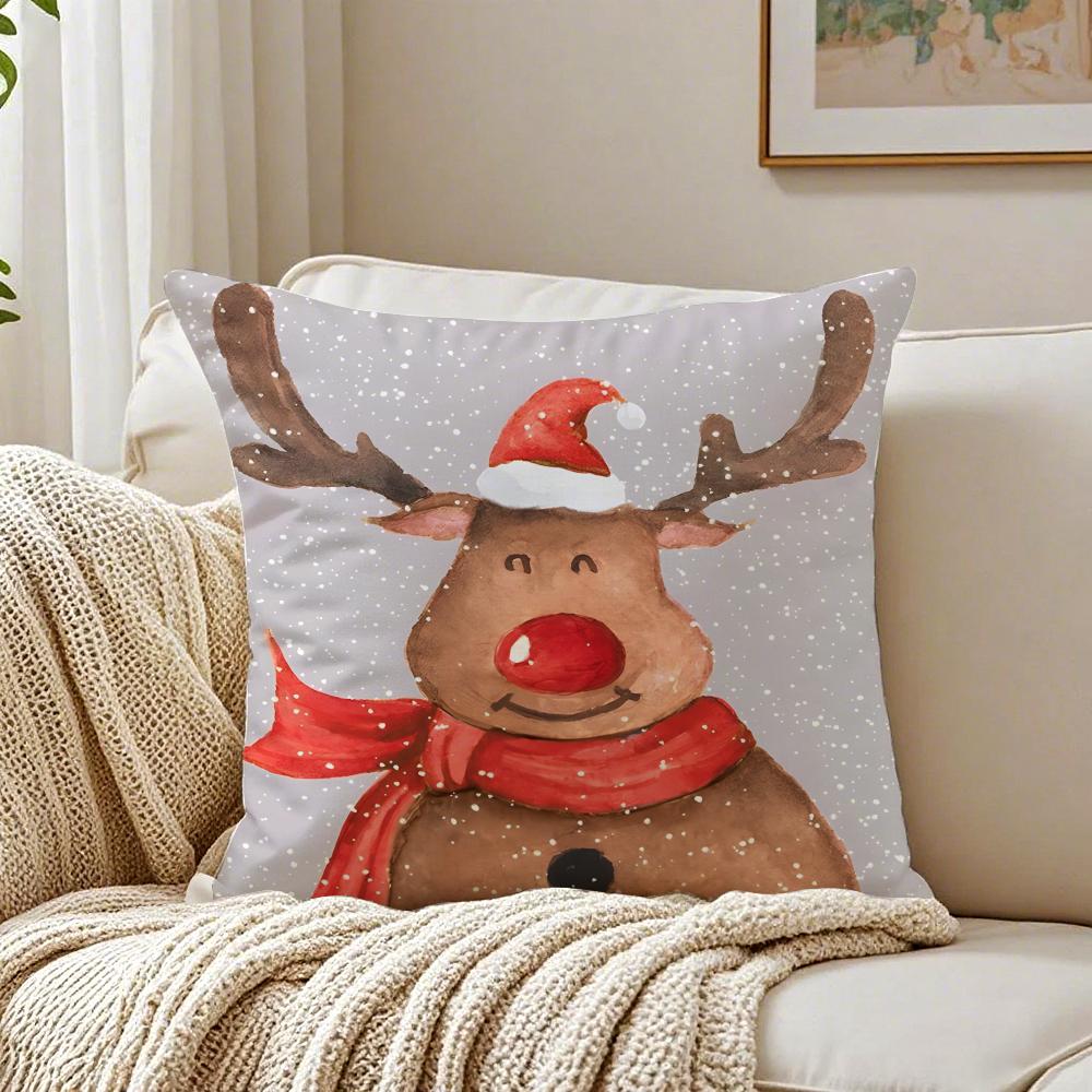 Federa per Cuscino Renna Federa Antiacaro Decorazione Divano Soggiorno Cuscino Stanza