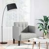 Armchair with Armrests Cloud Grey 53 Cm Fabric