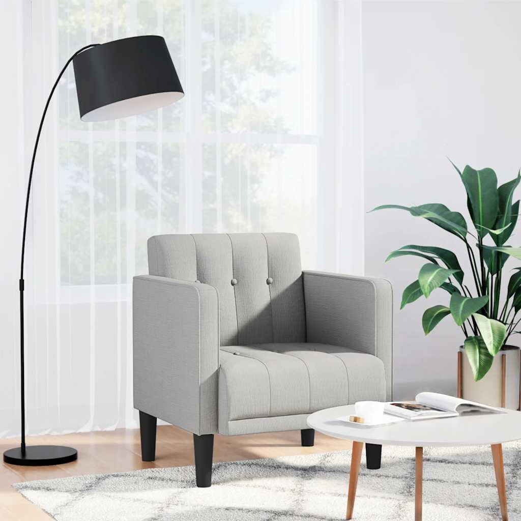 Armchair with Armrests Cloud Grey 53 Cm Fabric