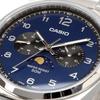 Casio Standard Moon Phase Analog Men's Watch MTP -M300D-2AV / -M300D-7AV with Metal Band, Navy / White, Overseas Model [Parallel Import]
