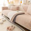 Rabbit Plush Sofa Cover Warm Winter Sofa Towel Covers Non-slip Universal L Shape Couch Mat Blanket Seat Cushion for Living Room
