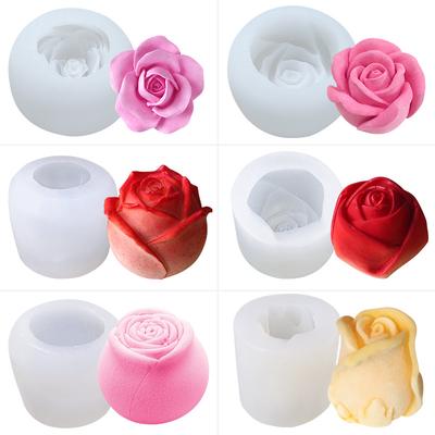 Rose Cake Silicone Mold Whiskey Cola Milk Tea Ice Ball Silicone Abrasive Tools Handmade Soap Mold