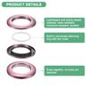 METERXITY Curtain Inner Diameter Plastic Curtain Ring Clips Eyelet Nanoscale Quiet Roman Rings for Home Drapery Grommets 25-Pack Grommets, 1-9/16"