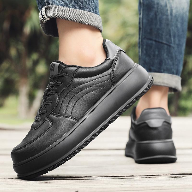 Large size wide head German training shoes men's widened sports and leisure board shoes thick sole fattened air force men's non-slip men's shoes