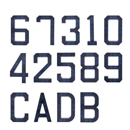 Solar Address Number Sign, LED Lighted House Number for Outdoor, Auto On/Off, Waterproof Garden Door Decoration