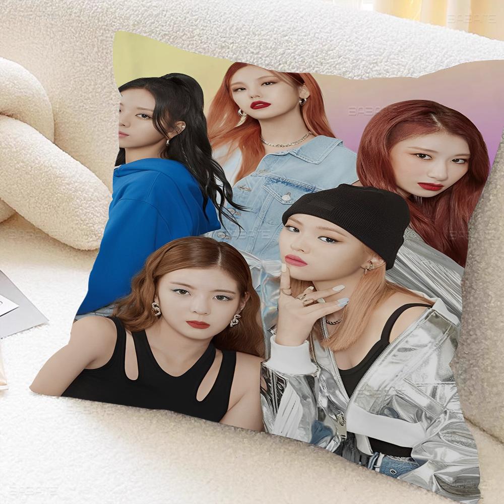 J-YP I-itzy Girls 45*45cm Cushion Cover Pillow Cover Decor Pillowcase Home Pillowcase For Couch Pillow